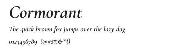 Cormorant Bold Italic.ttf 预览