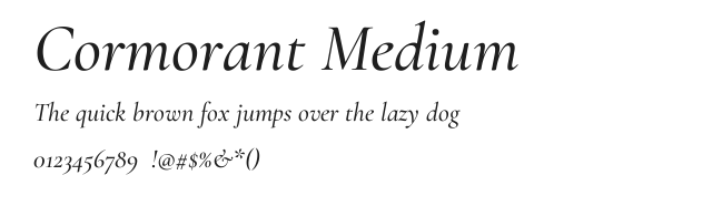 Cormorant Medium Italic.ttf 预览