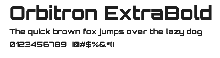 Orbitron ExtraBold.ttf 预览