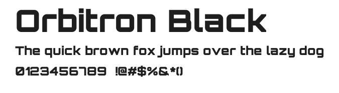 Orbitron Black.ttf 预览