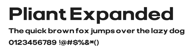 Pliant Expanded Bold.ttf 预览