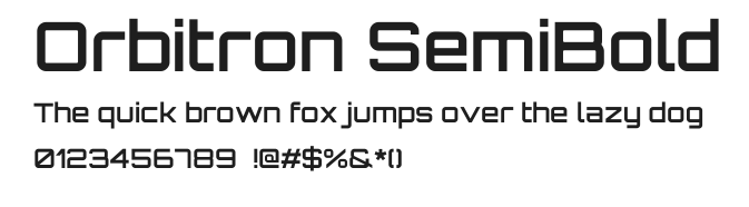 Orbitron SemiBold.ttf 预览
