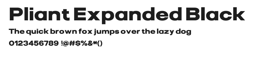 Pliant Expanded Black.ttf 预览