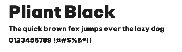 Pliant Black.ttf 预览