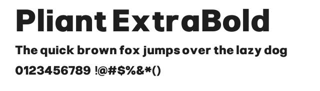 Pliant ExtraBold.ttf 预览