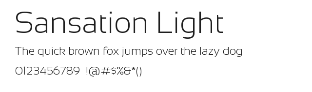 Sansation Light.ttf 预览